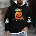 thumbnail image 2 of Enjoytime Halloween Sweatshirts for Men Cute Printed Long Sleeve Drawstring Pullover Hoodies Fashion Casual Festival Party Oversized Hoodie Black XL, 2 of 5