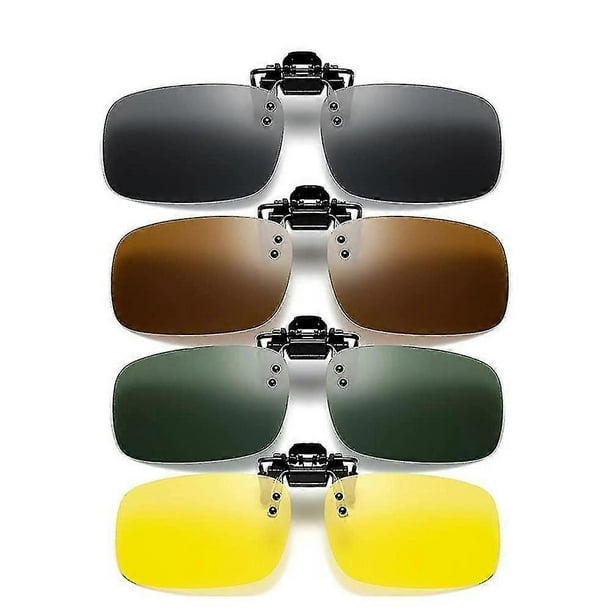 4 Pc Glasses Clip, Sunglasses Clips, Overglasses, Polarised Clip On Sunglasses, Wear Resistant Thin