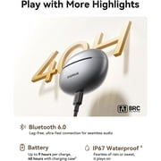 Baseus Open Ear Earbuds, 5g Clip-On Headphones, 40H Playtime,SuperBass 2.0, 4-Mic AI Clear Calls, IP67, Hi-Res LDAC & HiFi4 Acoustic Sound, Bluetooth 6.0, MC1 Pro