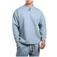 thumbnail image 1 of Blusas y camisas de manga larga y cuello redondo para hombre, estilo casual, de color liso, de poliéster y algodón., 1 of 6