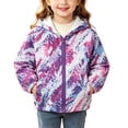 thumbnail image 2 of Abtuhar Toddler Kids Boys Girls Fall Winter Hooded Casual Outerwear and Jackets Cartoon‑print Wind‑proof Zip‑up Coat with Side Pockets for 12‑84 Months, 2 of 4