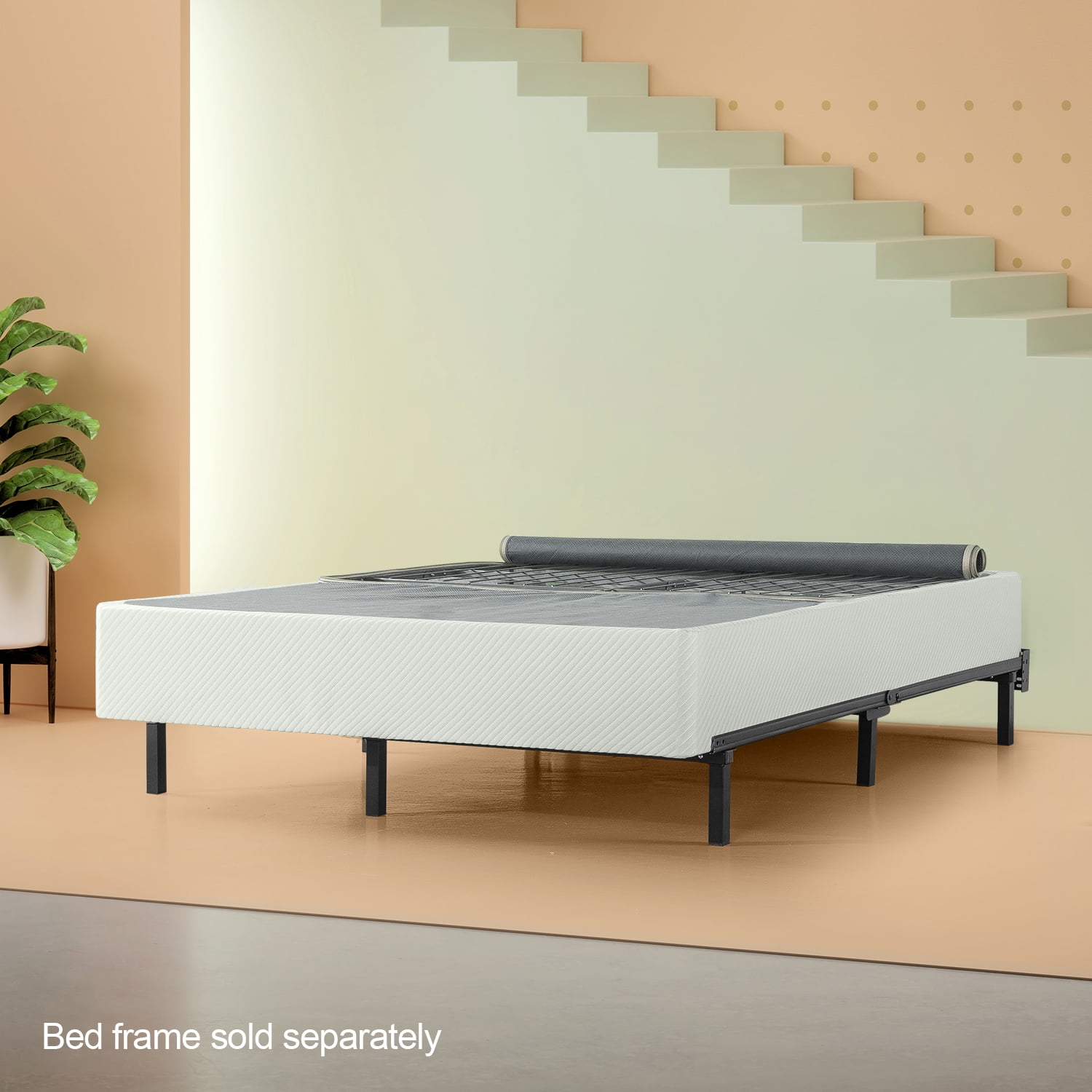 Box Spring 7.5" Metal Bed Mattress Foundation Folding Twin Full Queen King Size 