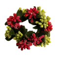 thumbnail image 2 of Suncoda Christmas Wreath, Needle Candlestick Wreath for Christmas Table Decoration Artificial Leaves Candle Ring Candlestick Garland Home Decor, Christmas Ornament, 2 of 6