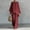 Linen Outfits-108Wine, variant on Gamivast Two Piece Outfits Womens Linen Boat Neck Batwing Oversized Linen Tops and High Waisted Wide Leg Flowy Linen Pants Breathable Skin Friendly Summer Beach Tropical Holiday Summer Suit