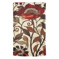 thumbnail image 2 of Red Flowers and Leaves Blackout Curtain Panels Drapes Privacy Assured with Light Filtering Curtains for Living room Bedroom Bathroom Window, 2 of 6
