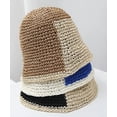 thumbnail image 6 of CoCopeaunt Straw Bucket Hat for Women Girls Hollow Sun Hat Breathable Beach Cap Sun Protection Hat Fashion Color Splicing Skullcap, 6 of 6