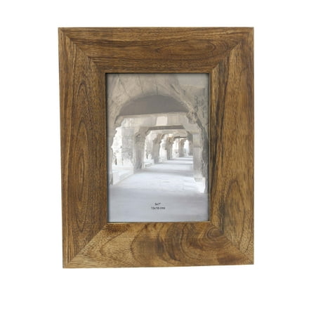 Eye Rectangular Frame - Decmode Modern 10 X 8 Inch Rectangular Brown Wooden Picture Frame, Brown
