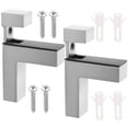 thumbnail image 1 of 2pcs Adjustable Wood Glass Shelf Bracket Wall Mount Heavy Duty Floating Brackets, 1 of 8