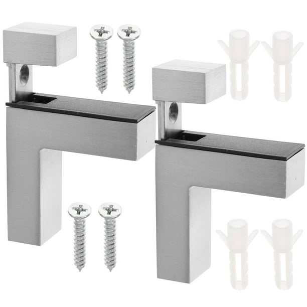 2 piezas soportes de vidrio soportes de montaje de vidrio ajustable soportes de pared