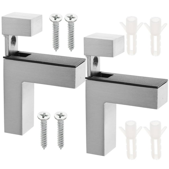 2pcs Adjustable Wood Glass Shelf Bracket Wall Mount Heavy Duty Floating Brackets