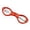 Orange, variant on Foldable Mini Scissors, Cosmug Eyeglass Shape Shear, Portable Hand Cutting Tool, for Craft Trimming, Travel Snipping and Daily Cutting, Red