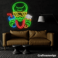 thumbnail image 2 of Craftnamesign Cool Alien Neon Sign for Fast Food shop Men Cave Wall Decor, 2 of 5