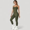 thumbnail image 3 of Women's Fitted Stretch Camisole Tank Top with Square Neckline and Thin Shoulder Straps - X Large, Olive Green, 3 of 6