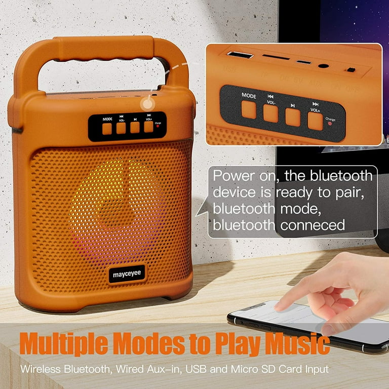 Bluetooth Speaker Mini Portable AUX SD/TF FM Radio Indoor Outdoor