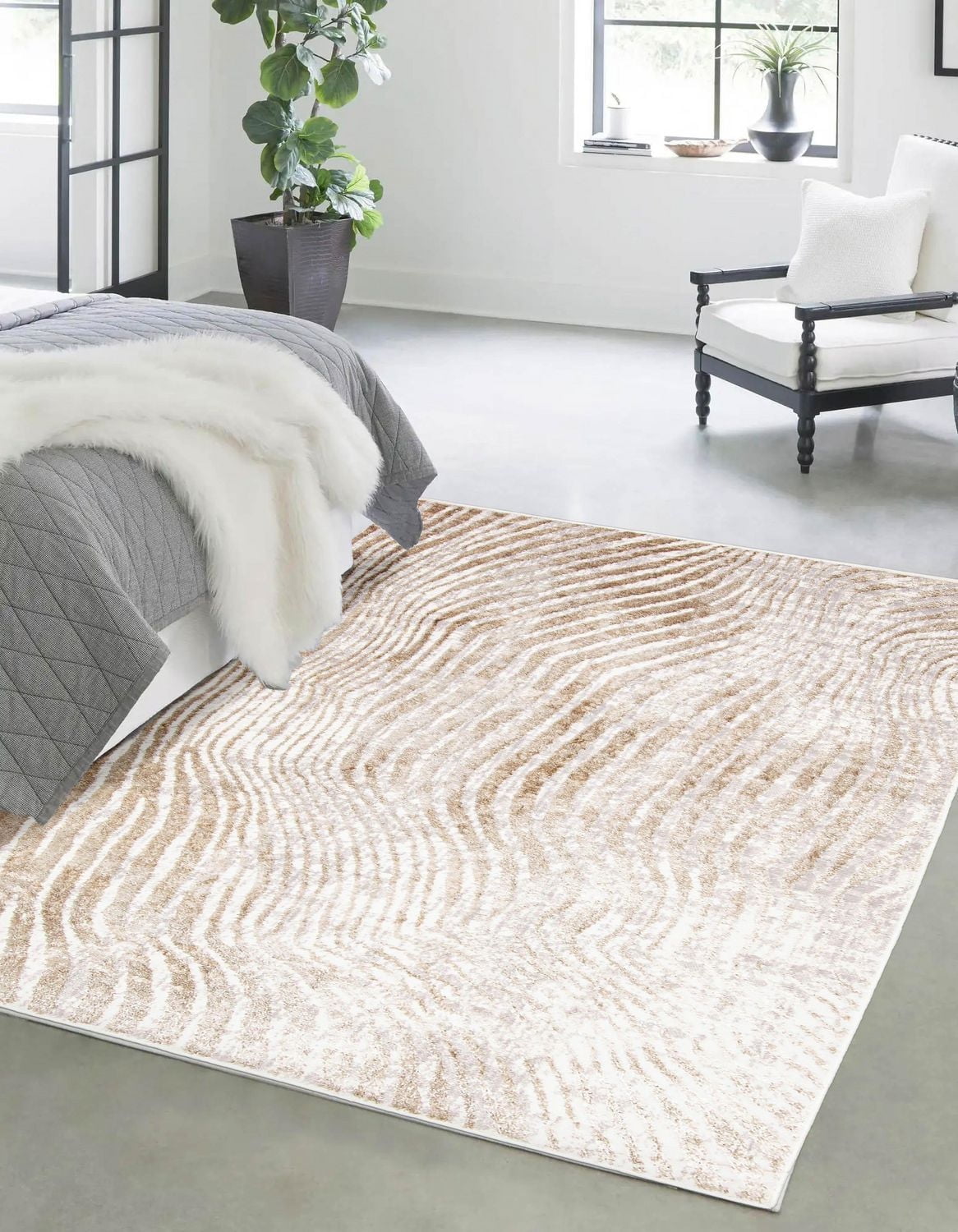 ECARPET Kamala Contemporary/Modern Area Rug for living room, bedroom, dining room, entrance, hallway and more.