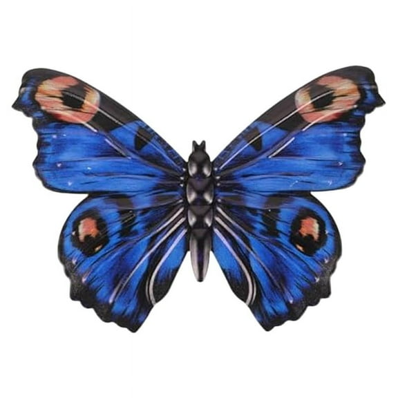 Outdoor Wall Decor Butterfly Decoration Metal for Fence Home Decorations Blue