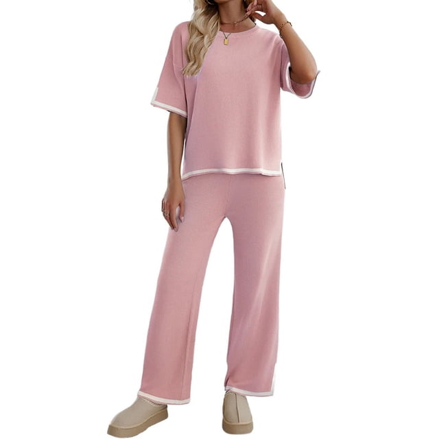 Pantalón de Punto de Corta, Traje Rosa XS
