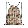 thumbnail image 1 of Xecao Rustic Plaid Forest Lodge Pattern Sports Drawstring Backpack - String Swim Gym Bag with Wet Proof Pocket for Women&Men-Medium, 1 of 6