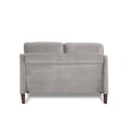 thumbnail image 5 of Bowery Hill Contemporary Velvet Fabric Loveseat Sofa in Gray, 5 of 7