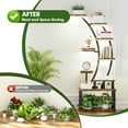 thumbnail image 3 of Aukfa 9-Tier Plant Stand with Full Spectrum Grow Lights & Timer, 63" Heavy Duty Tall Indoor Metal Plant Shelf, 2-Pack, Rustic Brown, 3 of 8