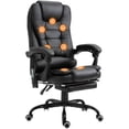 thumbnail image 1 of CoSoTower Chaise de Massage Vibrante à 7 Points, Chaise de Bureau Inclinable avec Repose-Pieds, Dossier Inclinable, Hauteur Réglable, Noir, 1 of 7