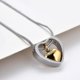 thumbnail image 3 of Colgante de cenizas de cremación de doble corazón, collar conmemorativo de acero inoxidable, joyería de cremación en forma de corazón, recuerdo para mujeres, hombres y niños Hy, 3 of 3