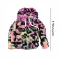 thumbnail image 2 of hulanddfd Porch Gooses Outfits for 7 inches Desk Gooses Figurines, Pink Leopard-Print Mini Gooses Clothes Plushes Hoodie for Home Office Tabletop Decor Gift for Adults, 2 of 3