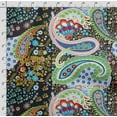 thumbnail image 4 of Soimoi Asian Paisley Printed, Cotton Satin Spandex, Sewing Fabric by The Yard 54 Inch Wide, Decorative Fabric for Dresses and Home Accents, Multicolor, 4 of 5