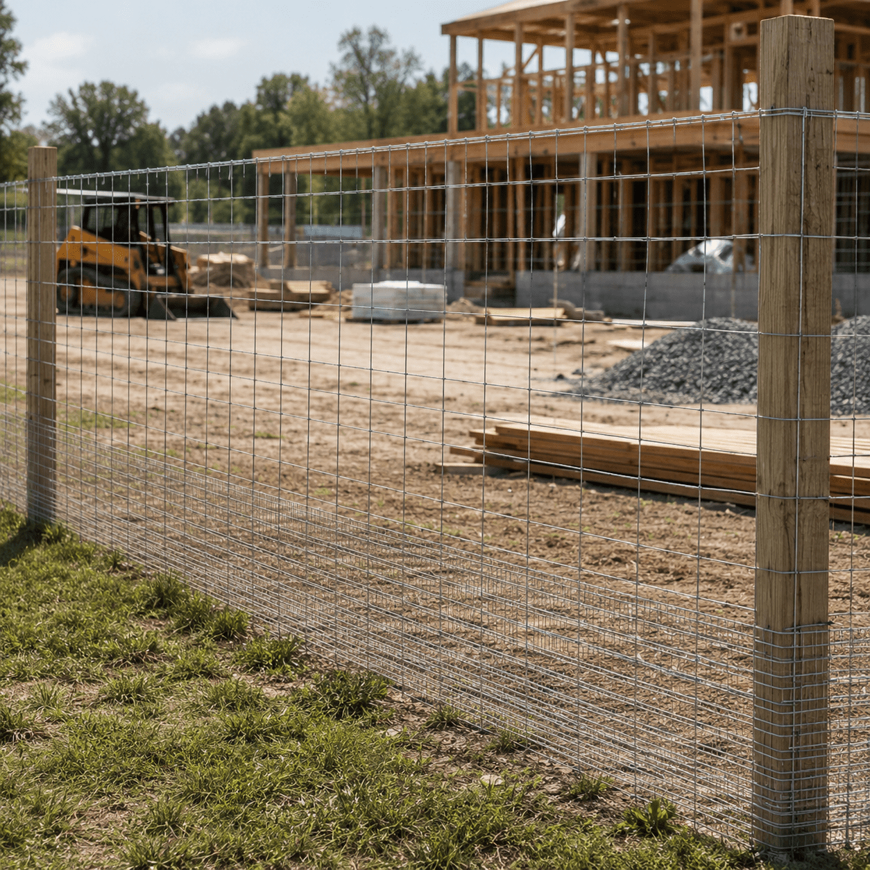 Heavy Duty Galvanized Wire Fence And Wire Mesh Fence, Suitable for Pigs, Goats, Sheep, And Deer; Ideal Goat Fence, Deer Fence, Livestock Pen Protection, And Livestock, 4ft X 328ft