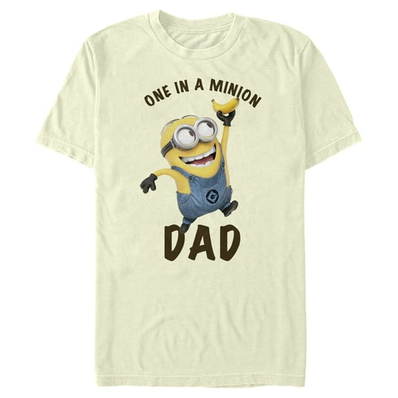 Men's Despicable Me Father's Day One in a Minion Dad Graphic Tee Beige X Large