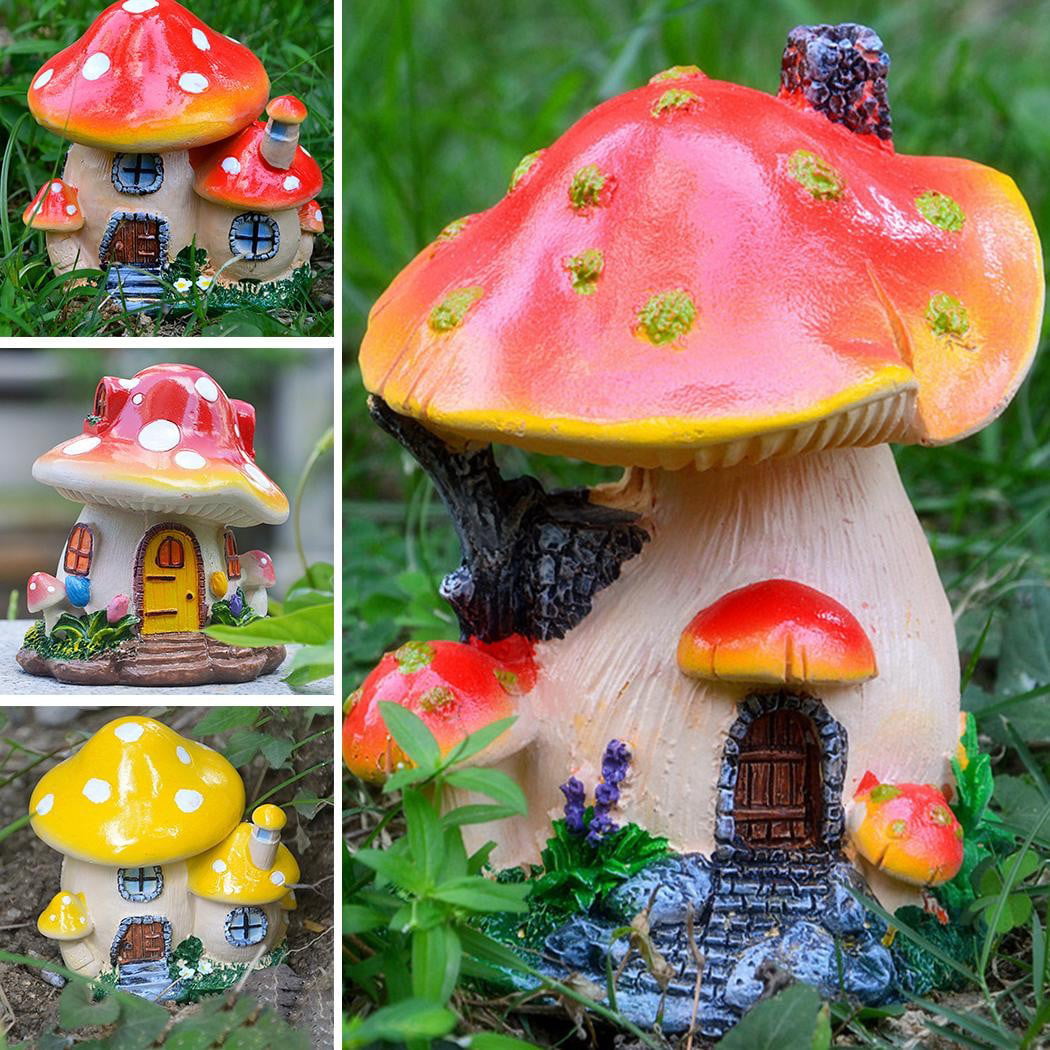 Garden Miniature Mushroom Doll Figurine Plant Pot Fairy Dollhouse Decor Crafts 