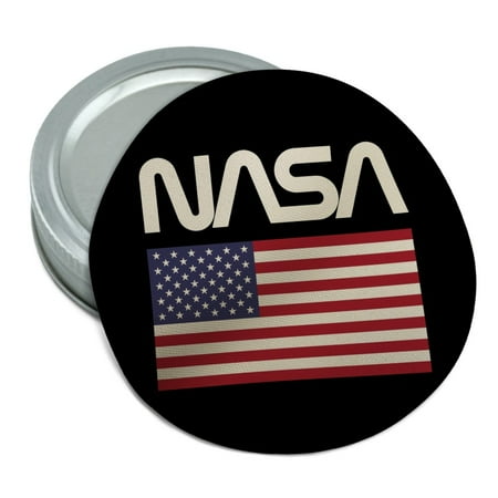 

NASA Official Worm Logo United States USA Flag Round Rubber Non-Slip Jar Gripper Lid Opener