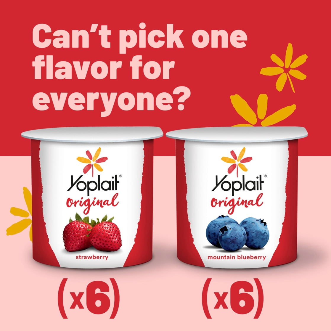 Yoplait Original Low Fat Yogurt Variety Pack, 12 Yogurt Cups, 72 oz