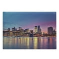 thumbnail image 1 of NYC Cutting Board, Manhattan New York City Fascinating View of Skyscrapers with Theme Vivid Dusk Photo, Decorative Tempered Glass Cutting and Serving Board, in 3 Sizes, by Ambesonne, 1 of 2