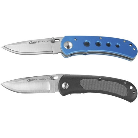 Camillus Clauss Titanium TigerSharp, Folding Pocket Clip Knife, Gift Set Bonus Bundle