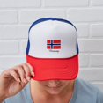 thumbnail image 6 of CafePress - Norway Flag - Adjustable Unisex Printed Trucker Hat with Mesh Back, 6 of 10