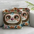 thumbnail image 3 of Creowell Throw Pillow Cover Sloth Cute Cartoon Animal Botanical Art Flower Nature Smile Summer Wild Square Pillow Case Cushion Cover for Home Car Decorative 20x20in, 3 of 5