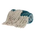 thumbnail image 2 of Super Soft Aqua and White Chevron Handloomed Throw Blanket, 2 of 4
