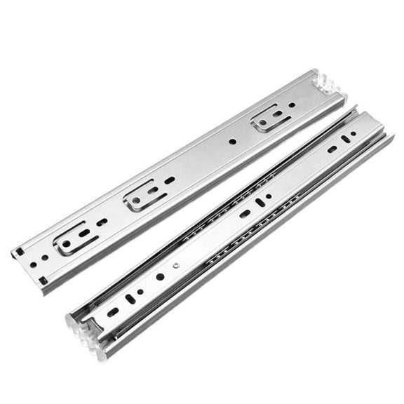 10" - 22" Stainless Steel Drawer Slides Soft Close Drawer Track Rail Sliding Three-Section Cabinet Slides Furniture Hardware