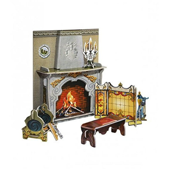 Keranova 260 12 X 4 X 14Cm Clever Paper Doll House & Furniture Collection Fireplace 3D Puzzle (1 Piece)