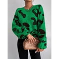 thumbnail image 5 of Long Sleeve Shirts for Women Sweaters Fall Outfits Color Block Winter Clothing Dressy Casual Soft Green XL, 5 of 10