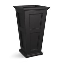Mayne Fairfield 22" x 22" x 40" Square Tall Black Plastic Planter
