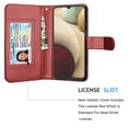 thumbnail image 5 of Takfox Wallet Case for Samsung Galaxy A12, for Galaxy A12 Case 6.5", PU Leather ID Credit Card Slots Holder Folio Flip [Detachable] Kickstand Magnetic Phone Cover & Wrist Strap -Wine Red, 5 of 6