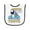 White and Black, variant on Inktastic Watch out I've Got My First Tooth Baby Terry Cloth Bib