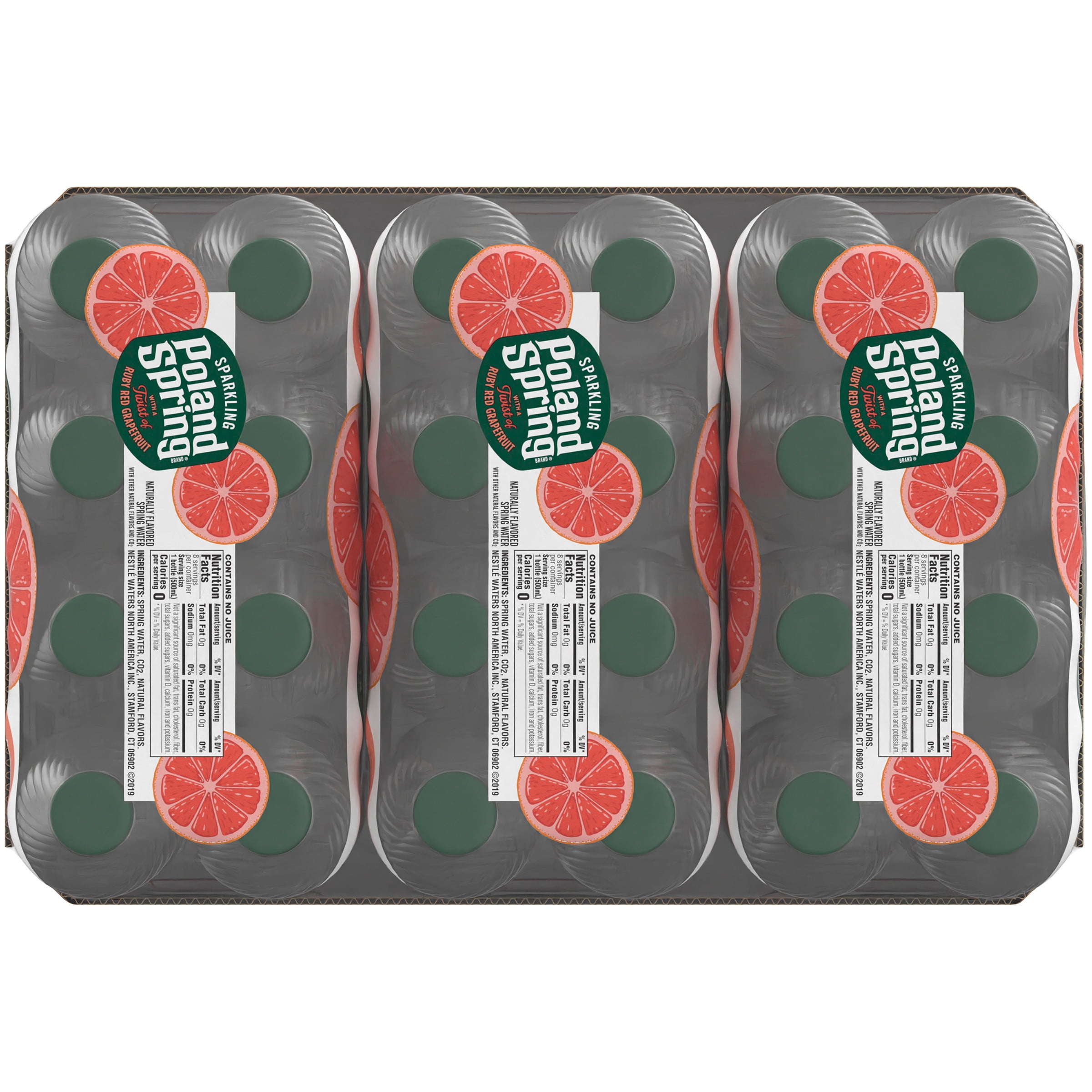 Poland Spring Sparkling Water, Ruby Red Grapefruit, 16.9 oz. Plastic Bottles (24 Count)