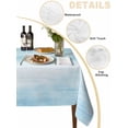 thumbnail image 2 of Gradient Aqua Blue Table Cloth, Modern Rustic Minimalist Pastel Solid Waterproof Tablecloth for Square Tables, Reusable Washable Fabric Table Cover for Restaurant Kitchen Dining Tables 54"x54", 2 of 6