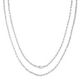 thumbnail image 1 of 10K White Gold Diamond Cut Rope Chain Necklace â€“ Measures 18 Inches Length x 3mm Thickness, 1 of 7