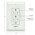 thumbnail image 3 of Hunter 3 Speed Handheld Wall-Mount Combo Ceiling Fan & Light Remote Control, 3 of 5