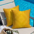 thumbnail image 4 of Yellow Gradient Throw Pillow Cover Simple Line Modern Cotton Linen Cushion Cover Throw Pillow Case with Invisible Zipper for Couch Sofa Bed Chair Car 20x20 Inch, 4 of 14