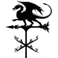 thumbnail image 5 of Veleta de metal vintage Patrón animal Indicador de dirección del viento negro Techo de jardín Padel Veleta Decoración Veleta (Dragón de fuego) Vhermosa, 5 of 5